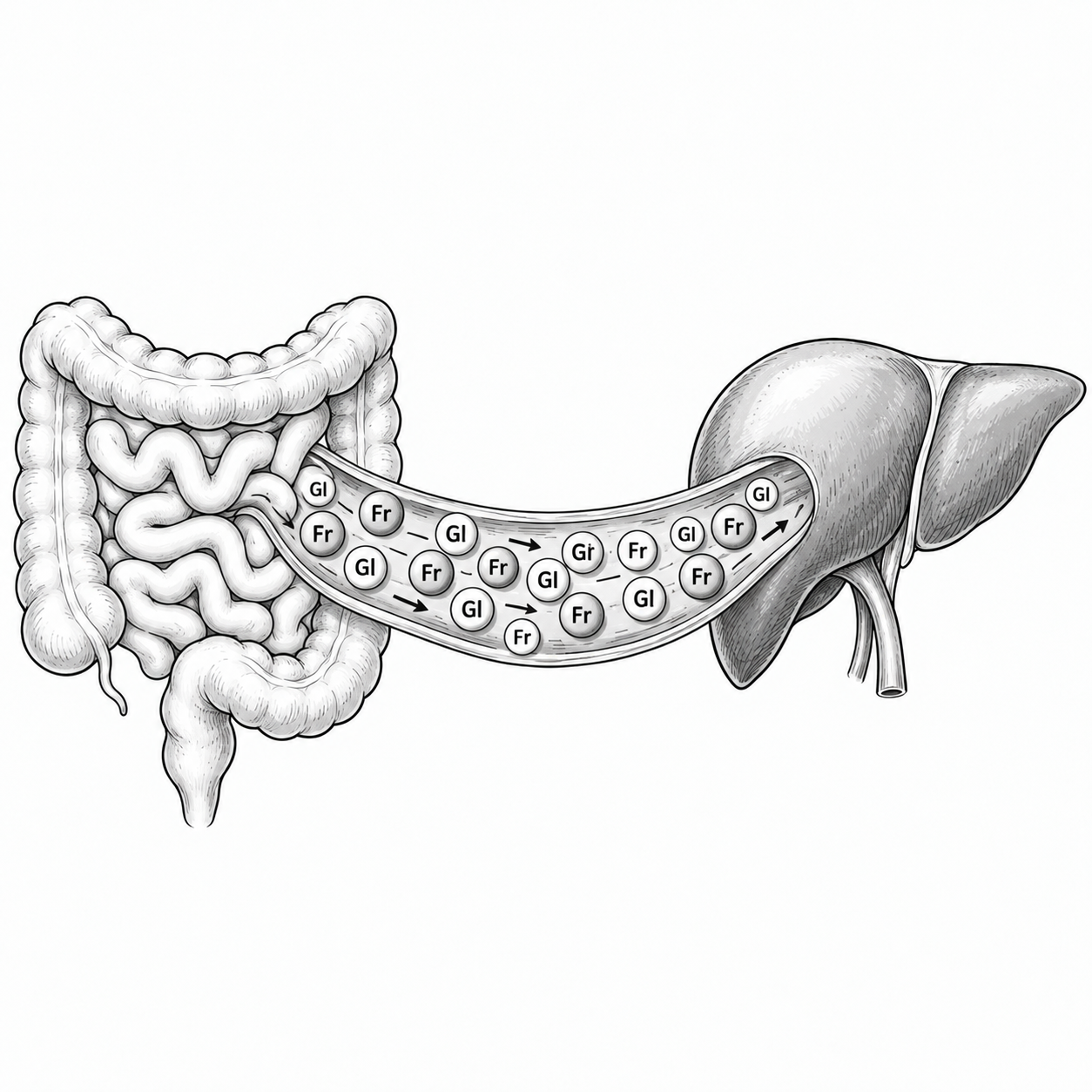 Illustration du foie, étape 2