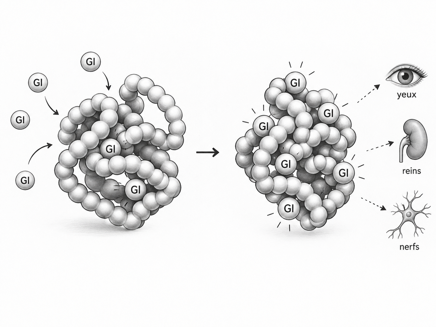 Glycation des protéines par le glucose