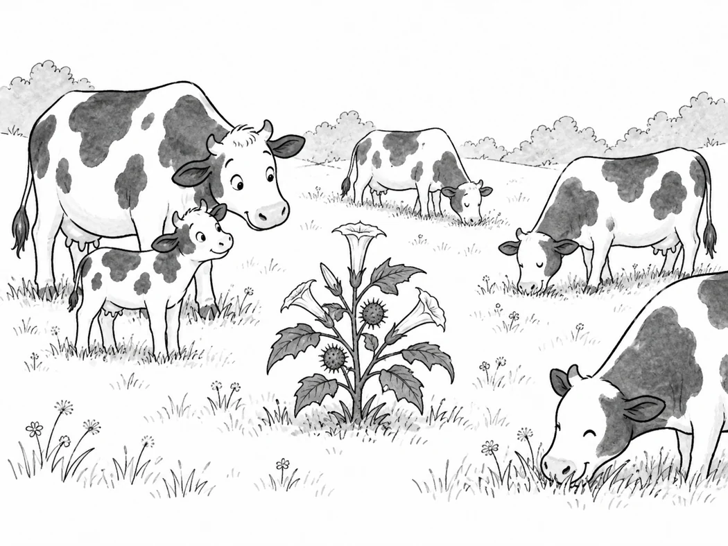 Vaches évitant le datura